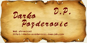 Darko Pozderović vizit kartica